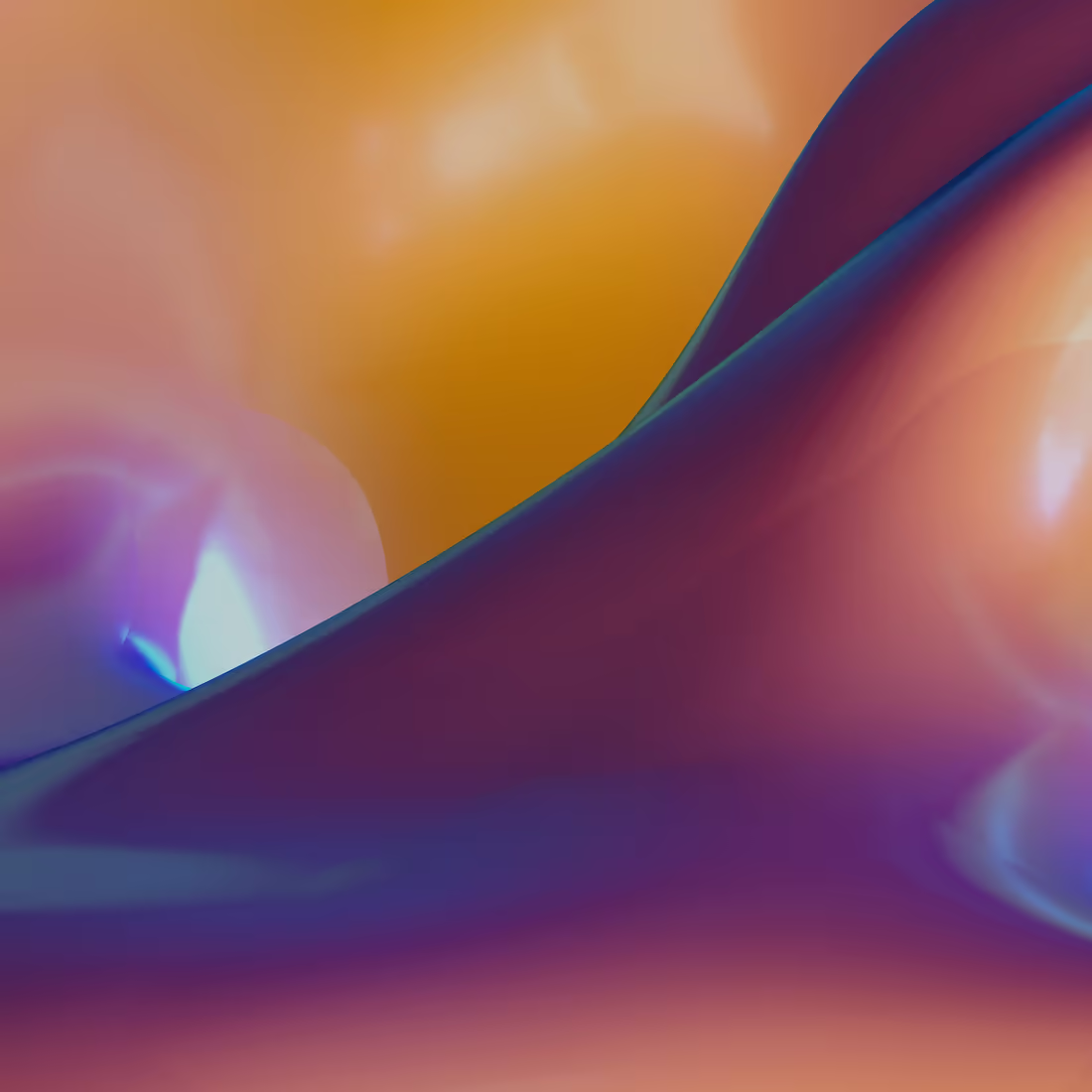 Абстрактная композиция из плавных линий и градиентов