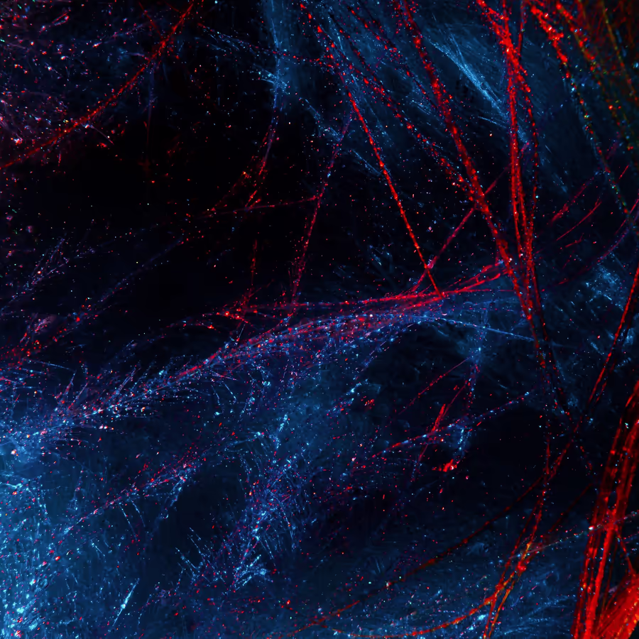 Абстрактное изображение напоминающее космическую сеть или нервную систему