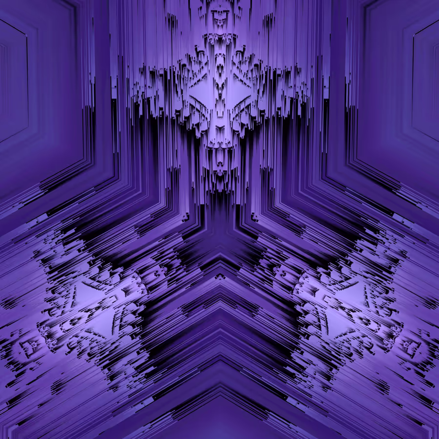 Абстрактная фиолетовая композиция с эффектом многомерности