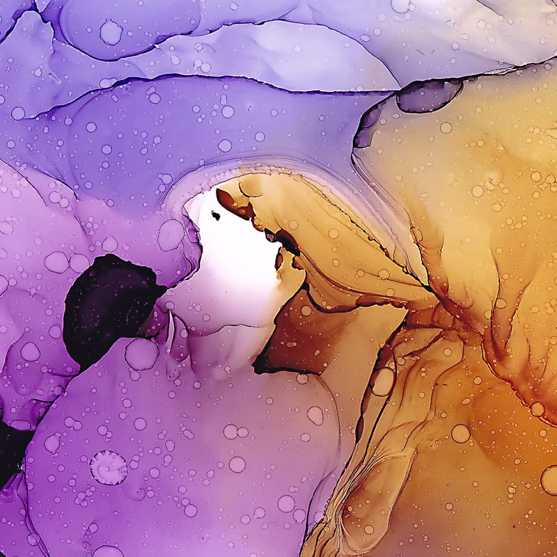 Красочная абстрактная картина из чернил