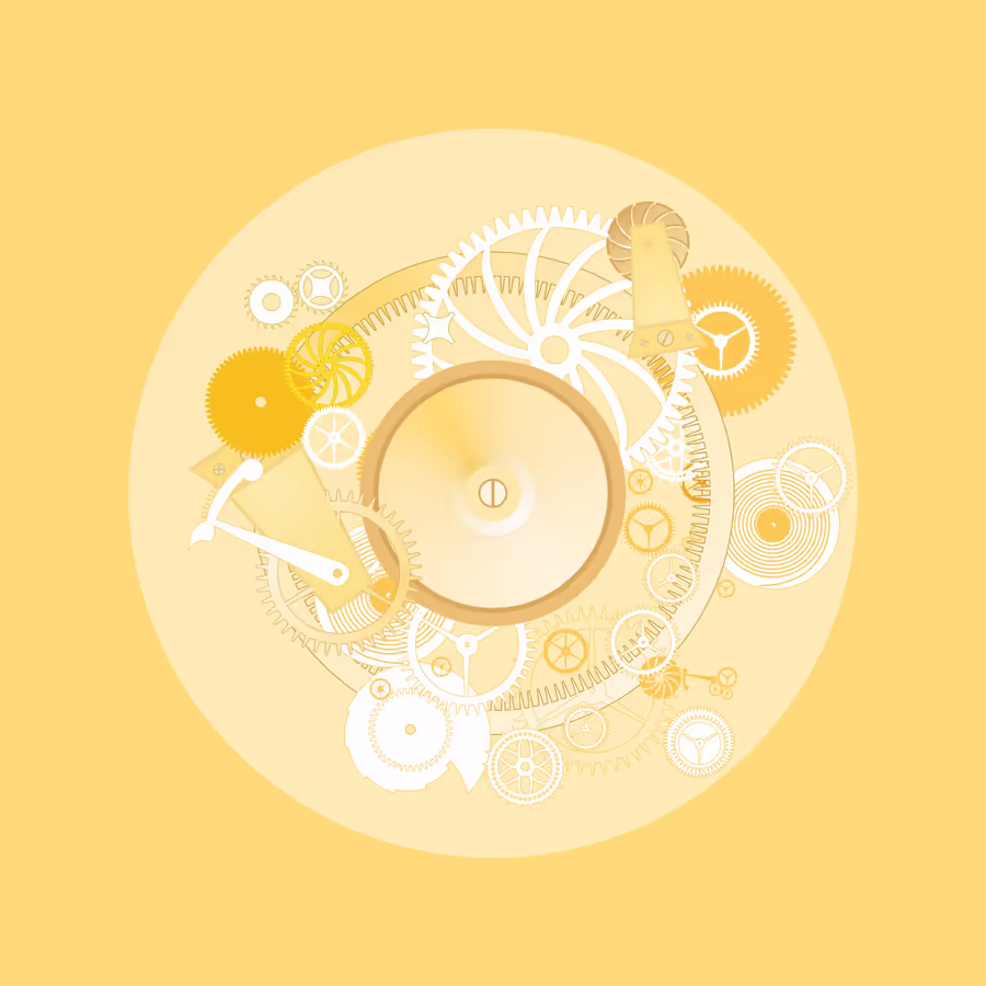 Сложный механизм часового устройства