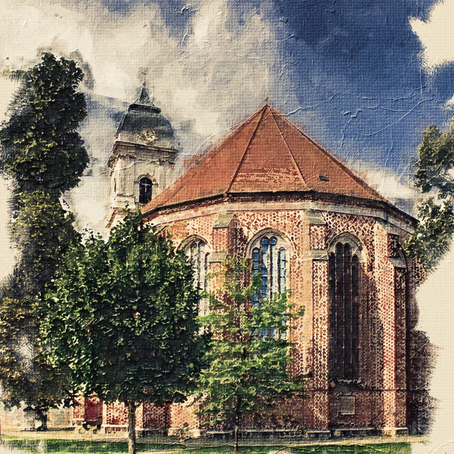 Историческая церковь в стиле барокко расположенная в Германии