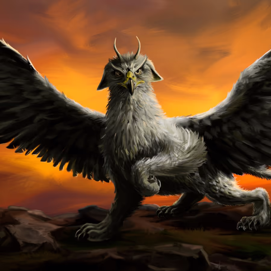 Мифическое существо с телом льва и головой орла