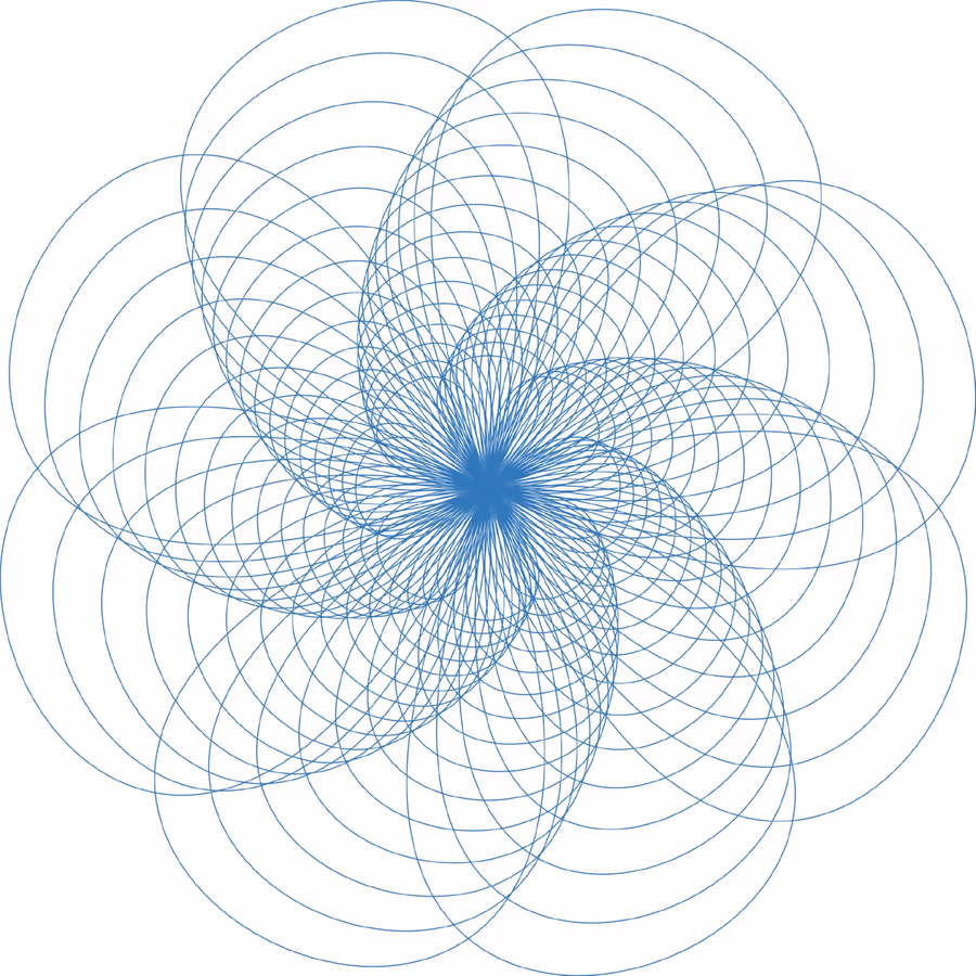 Узор из концентрических спиралей напоминающий цветок