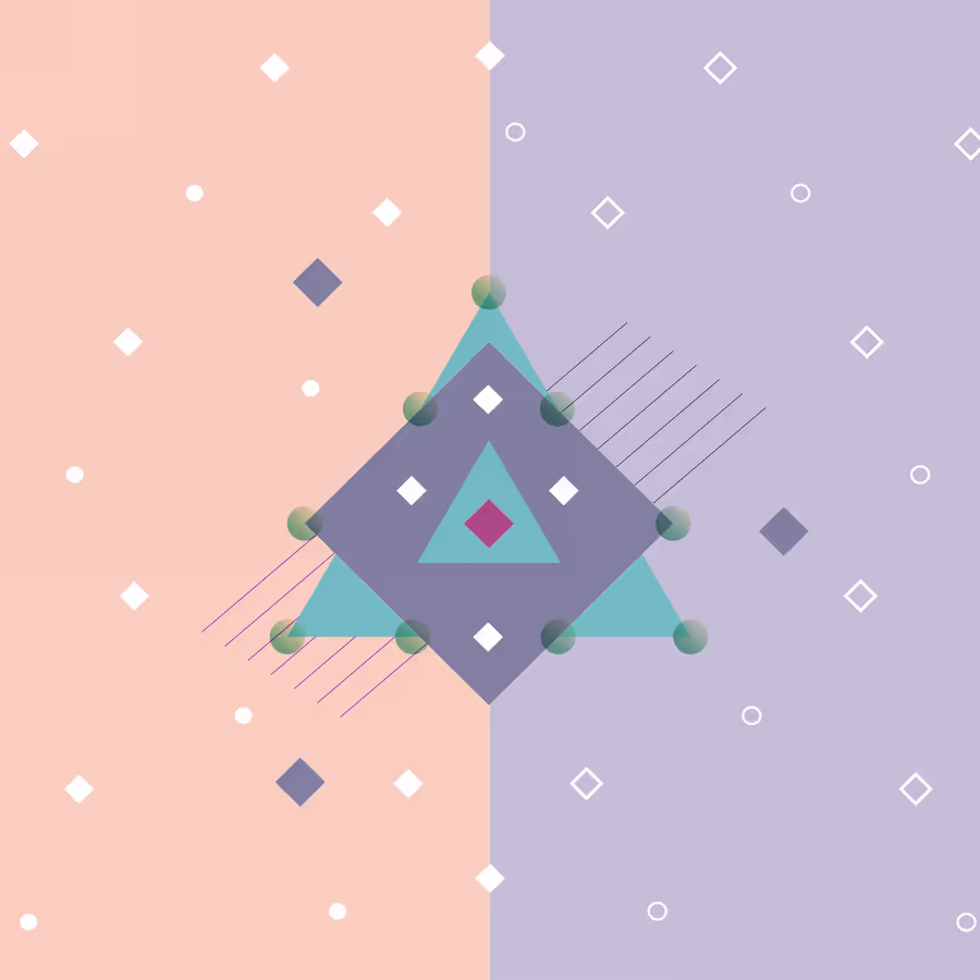 Схематичное изображение микросхемы или процессора в стиле минимализма