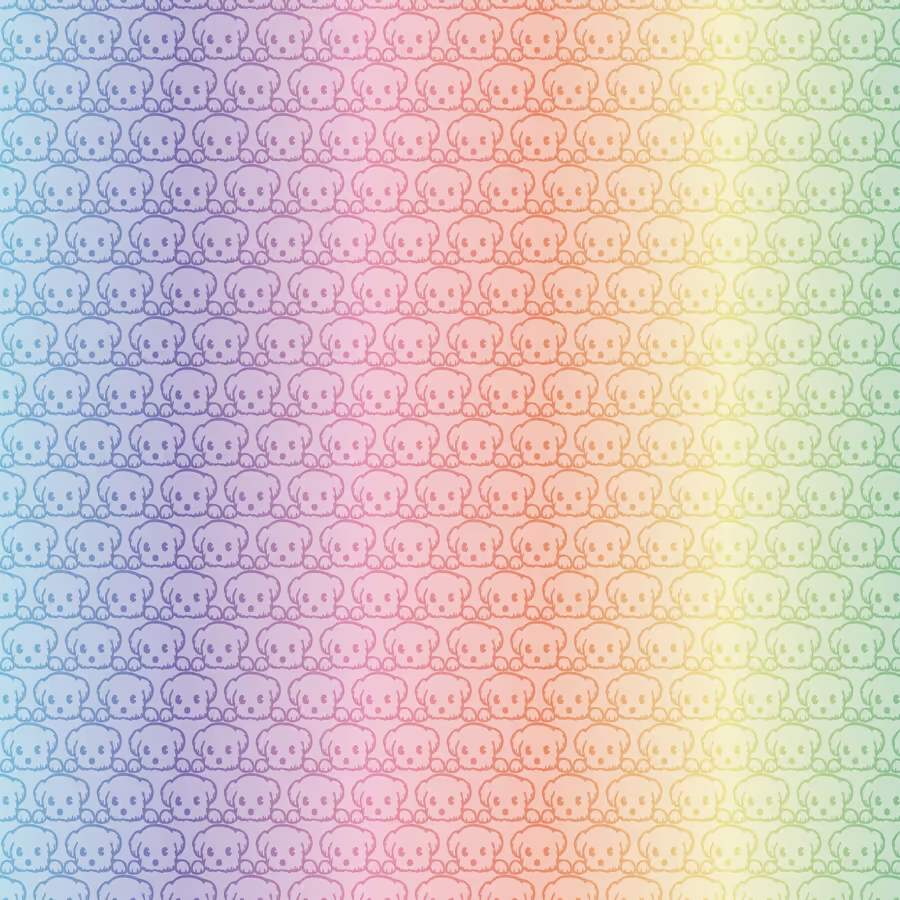 Бесшовный узор из милых медвежат в радужных тонах