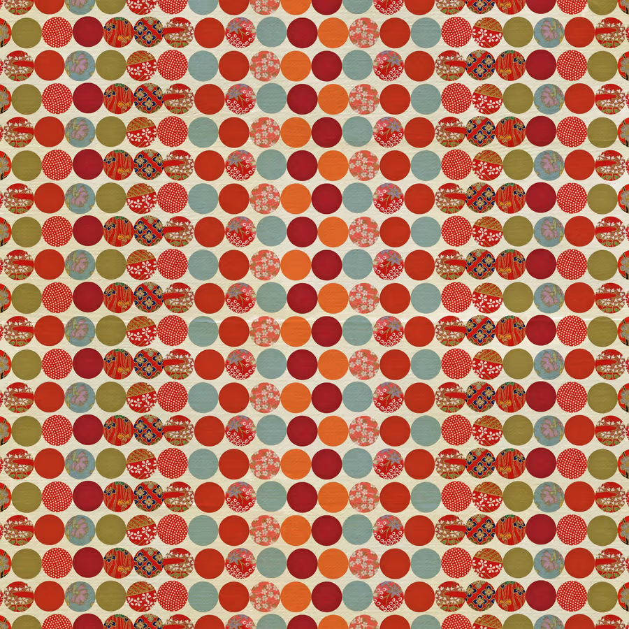 Бесшовный паттерн из множества цветных кругов разных оттенков и текстур