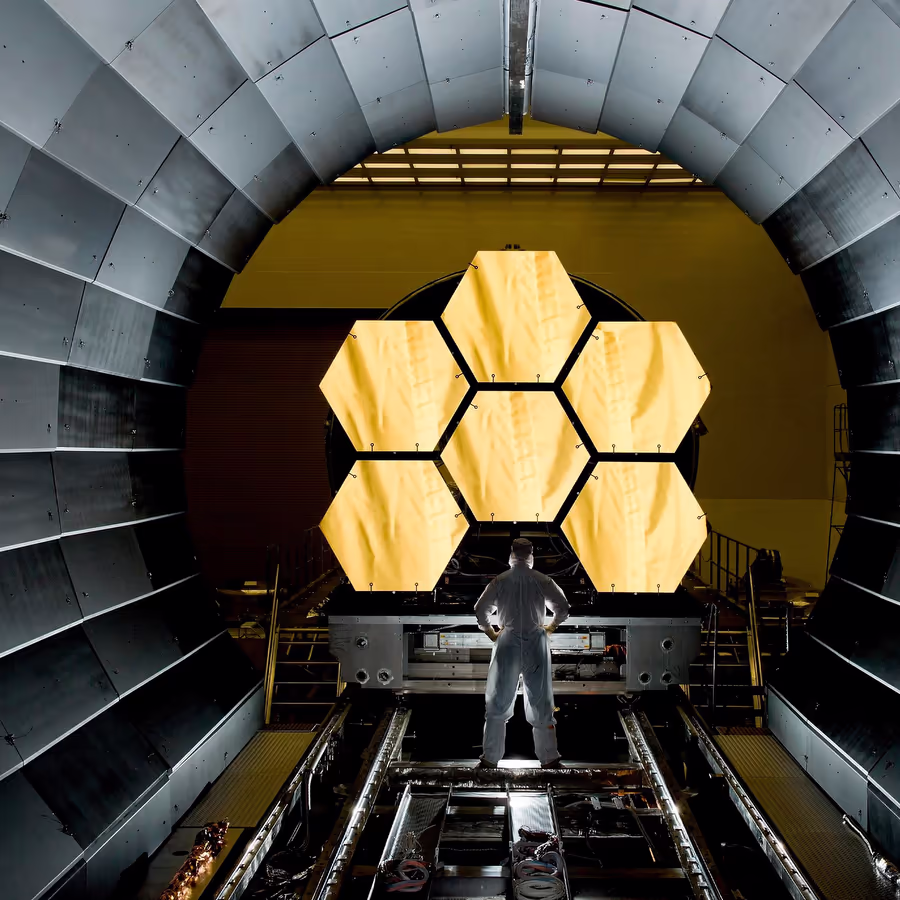 Тестирование сегментированных зеркал космического телескопа Джеймса Уэбба