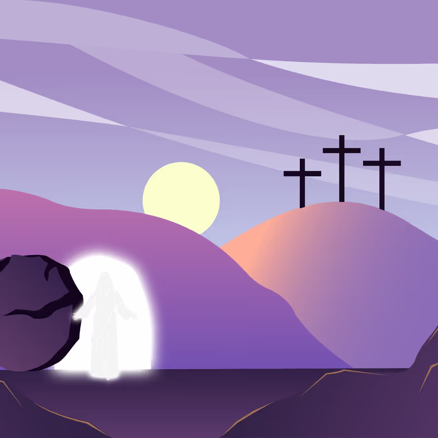 Изображение сцены Воскресения Иисуса Христа из гробницы